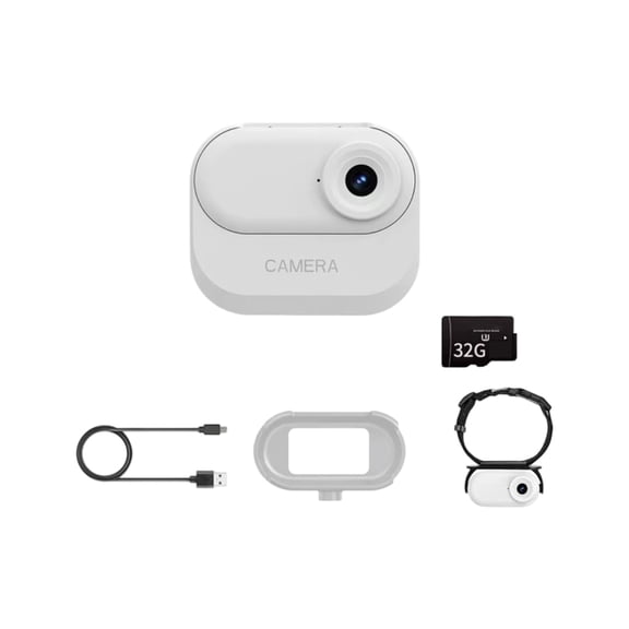 Jesscasday 1080p High-Definition Wearable Camera Magnetic Charging Action Camera For pet Riders Vloggers Compact Lightweight Build