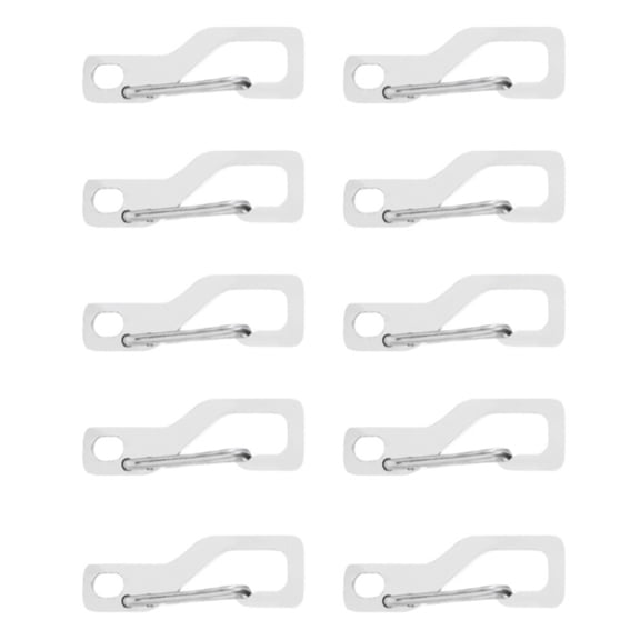 Jesscasday 10Pcs Carabiner Clip Spring Snap Hook Clasps Stainless Steels Hanging Buckles