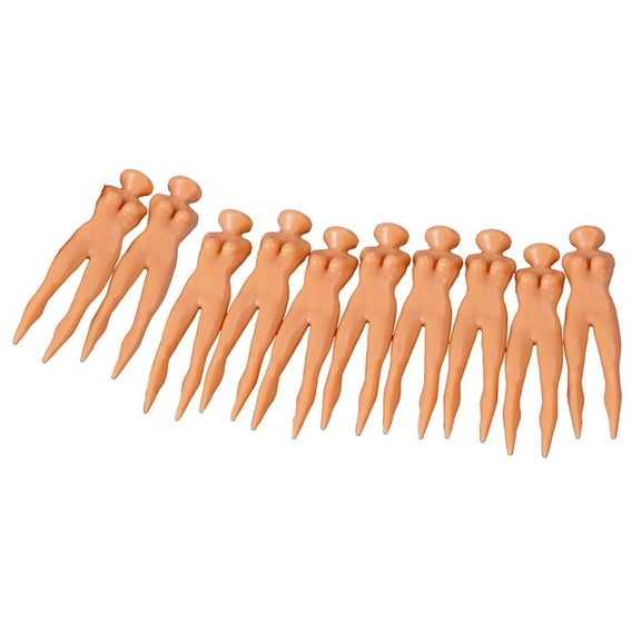 Jesscasday 10Pcs Funny Plastic Golf Tees Nude Lady Divot Tools Tees Golf Sports Accessories