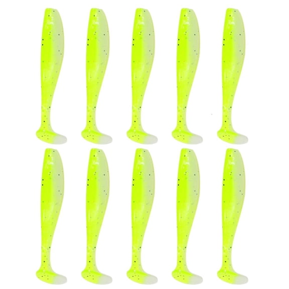 Jesscasday 10Pcs Soft Lures Worm Baits Artificial Swimbaits Small Fishes Tail Swimbaits Lures