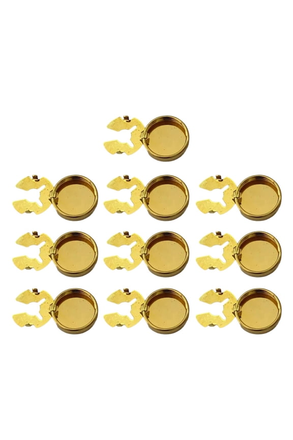 10pcs Brass Button Covers Cufflinks Gold Color Round Cuff Button Cover Cuff Link