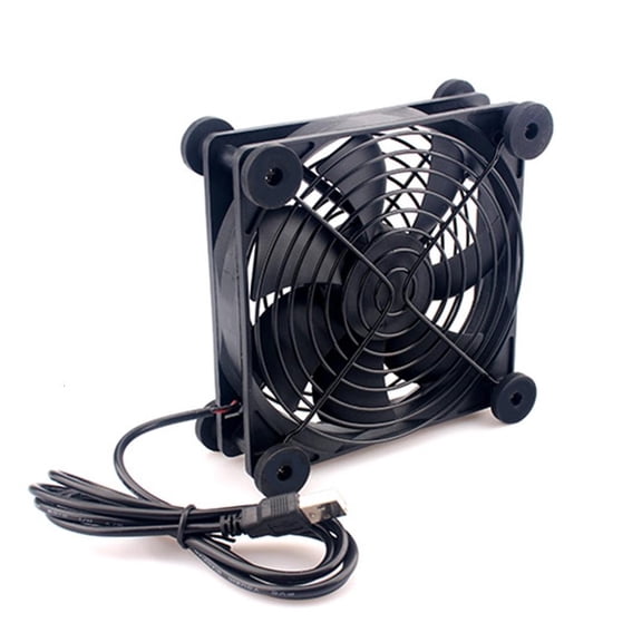 Jesscasday 120mm 5V USB Powered Cooling Fan for Router Rack Video Networking Cabinet