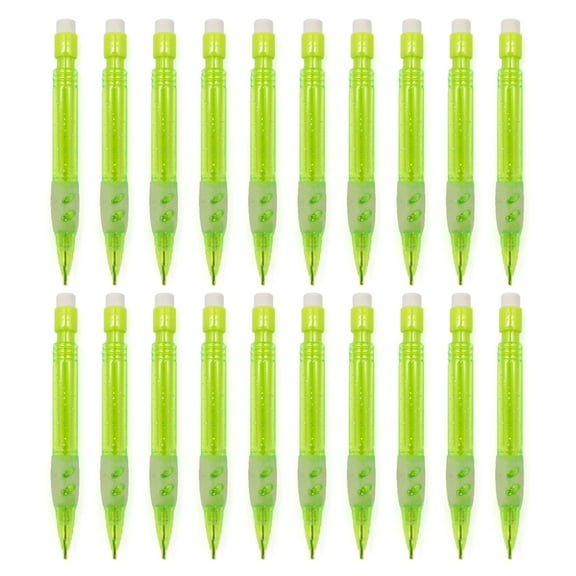 Jesscasday 20Pcs Small Mechanical Pencil 0.7MM Short Automatic Drwaing Pencil with Small Eraser for Writing Drawing Sketching