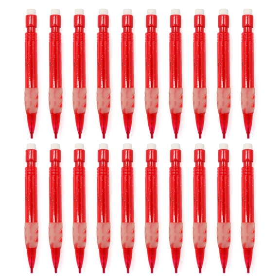 Jesscasday 20Pcs Small Mechanical Pencil 0.7MM Short Automatic Drwaing Pencil with Small Eraser for Writing Drawing Sketching