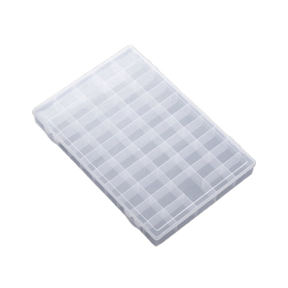 Jesscasday 24 36 48 Grids Clear Plastic Organiser Box Beads Storage Container Jewelry Case