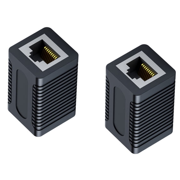 Jesscasday 2PCS Shielded RJ45 Couplers Fast Speed Gigabit Ethernet Connectors for CAT6 CAT5