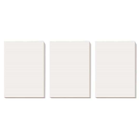 Jesscasday 3 Pcs Multifunctional Draft Paper Calculation Pad Lined Writing Pad Grid Paper