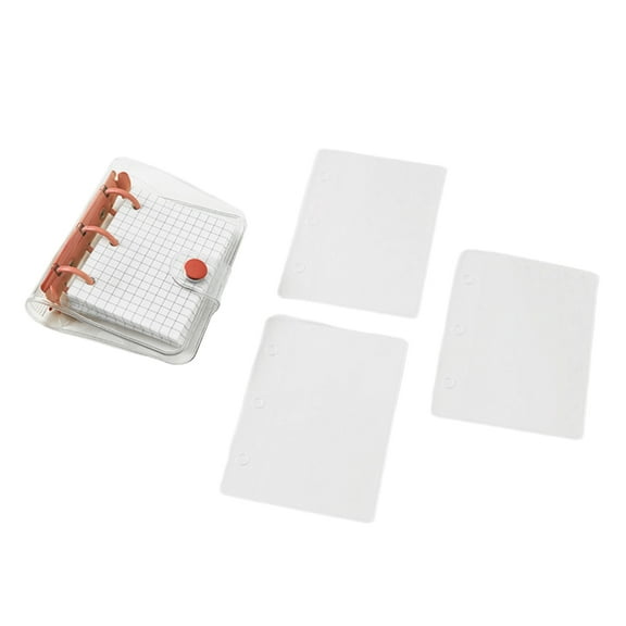 Jesscasday 3 Rings Binder Notepads Planner Pocket Journal for DIY Scrapbooking, 80 Sheet