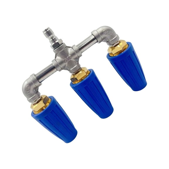 Jesscasday 360Rotating Triple Turbos Nozzle Quick Connection For Pressure Washers Accessory
