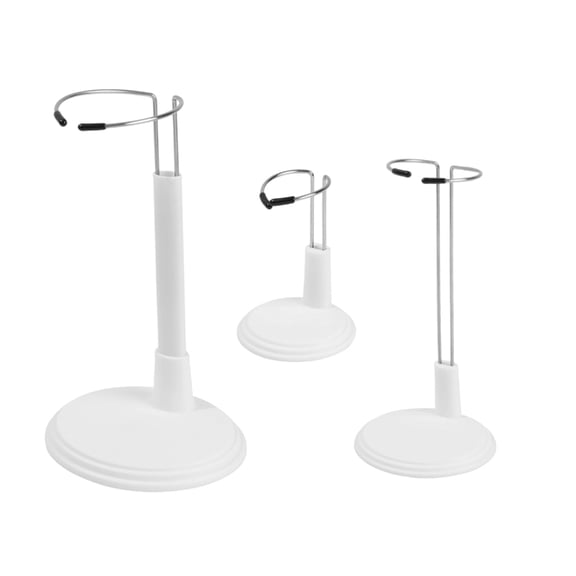 Jesscasday 3pcs ABS Craft Storage Stands for Crochet Projects Space Saving Doll Display Rack Versatile Home Decoration Solution