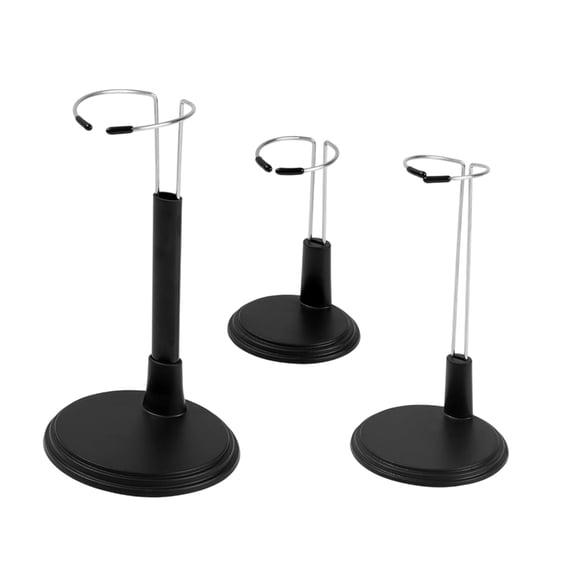 Jesscasday 3pcs ABS Craft Storage Stands for Crochet Projects Space Saving Doll Display Rack Versatile Home Decoration Solution