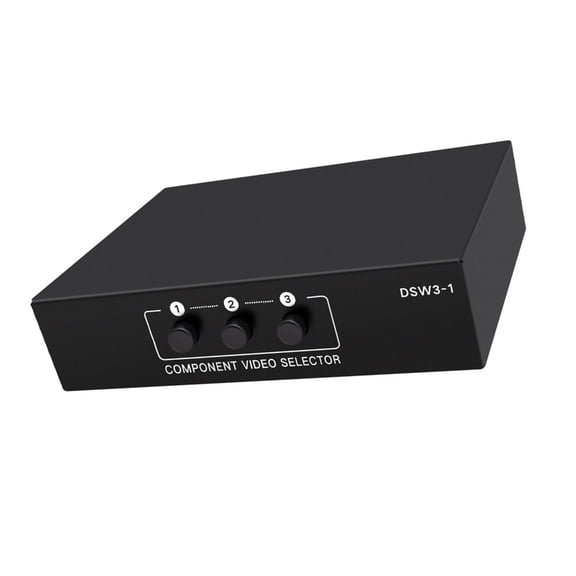 Jesscasday 3x1 YPbPr Switchers AV Switcher Compactly Metal Housing Space Saving Design
