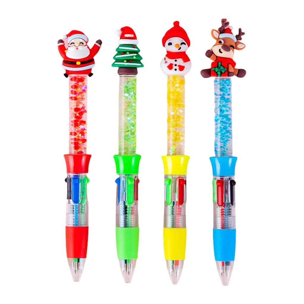 Jesscasday 4-Color-in-1 Pen Retractable Multicolored Pen for Writing ...