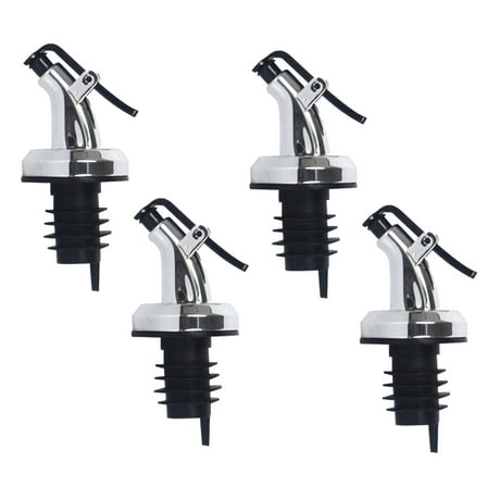 Jesscasday 4 Pack Wine Bottle Pourer Easy to use Oil Bottle Stopper Liquor Dispenser Wine Pourer Lock Plug Plastic Material for Oil