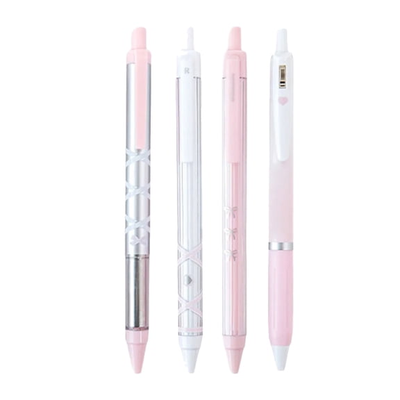 Jesscasday 4 Pcs Ballet Strap Bows Gel Ink Pen Neutral Pen 0.5mm Journal Pen Pressing Pen