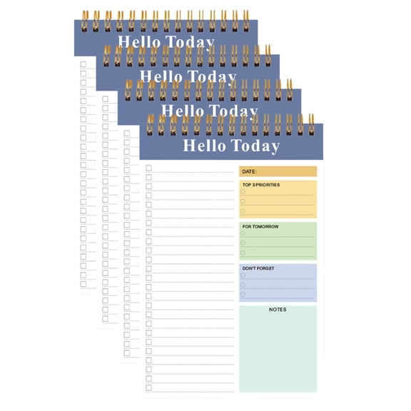 Jesscasday 4 Pcs Practical Daily Planner A 5 Notepad Spirals Notebook Reporters Notebooks