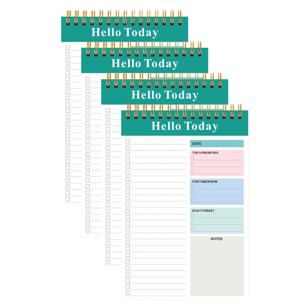 Jesscasday 4 Pcs Practical Daily Planner A 5 Notepad Spirals Notebook Reporters Notebooks