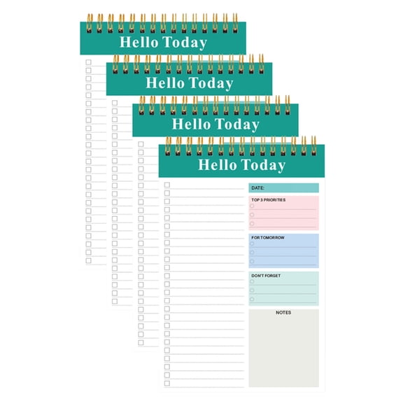 Jesscasday 4 Pcs Practical Daily Planner A 5 Notepad Spirals Notebook Reporters Notebooks