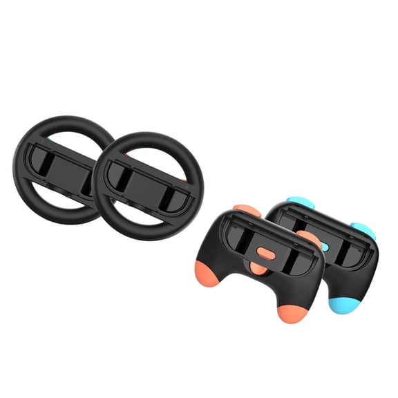 Jesscasday 4 in 1 Steering Wheel Controller Grips Set For NS2 With No Tool Installation And ABS Construction