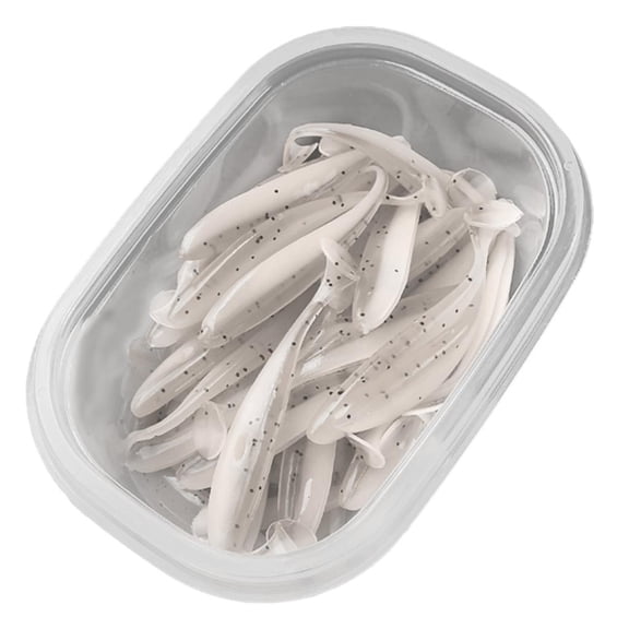 Jesscasday 50 Pcs Soft Silicone Fishing Lures Worm Baits Paddle Tail Swimbaits Lures