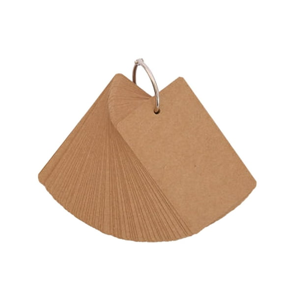 Jesscasday 50 Sheets Unruled Index Cards with Binder Rings Punched Note Cards Study Card Flashcard 3.5x2Inch for Studying Noting