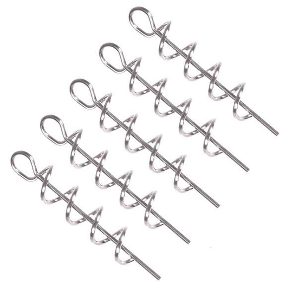 Jesscasday 50Pcs Twist Lock Fishing Hook Steel Spring Fishing Hook Steel Swivels Spring