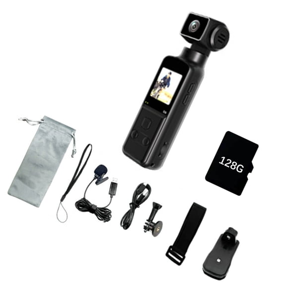 Jesscasday 5K Clear Action Camera 270° Swiveling Lens For Outdoor Exploration Recording