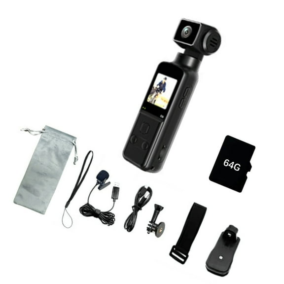 Jesscasday 5K Clear Action Camera 270° Swiveling Lens For Outdoor Exploration Recording