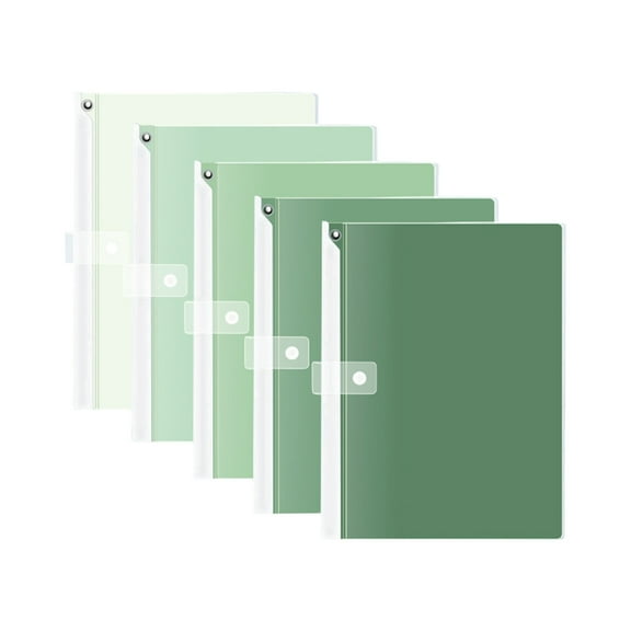 Jesscasday 5Pcs 12x18Inch Clear File Sleeve Water Resistant Document Protector File Folder with Long Clamp Presentation Folder