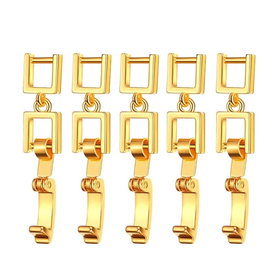 Jesscasday 5Pcs Bracelet Extender Fold Over Clasp Simple Extension Clasp for Jewelry Making