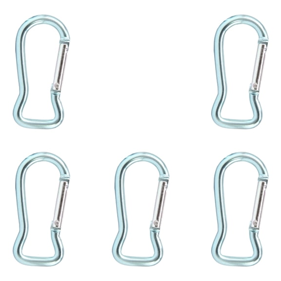 Jesscasday 5Pcs Fish Shape Spring Snap Clip Aluminum Alloy KeyRings Buckles Hook Connectors