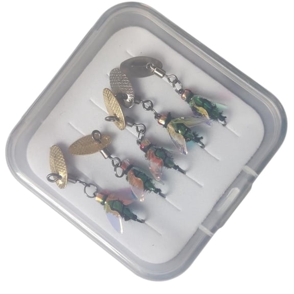 Jesscasday 5Pcs Sequins Fishing Artificial Baits Fly Fishing Swimbait Rotating Sequins Lures