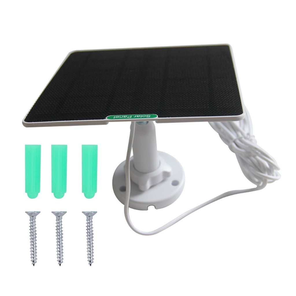 Jesscasday 5W ETFE Solar Panel Charger with Microed USB & Type C Continious Charging Your Rechargeable Security Cameras