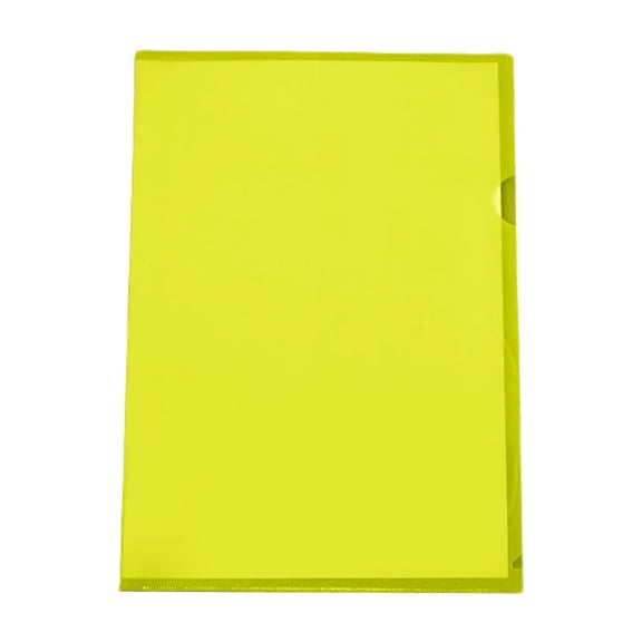 Jesscasday 6 Colors A 4 Plastic Folders Side File Pocket Cover L Shaped Folder Presentation Folder School Office Supplies