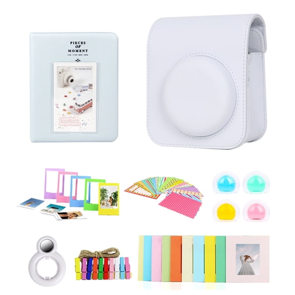 Jesscasday 7 in 1 Mini Camera Bag Case- for Mini12 Instant Photo Cameras Frames Portable