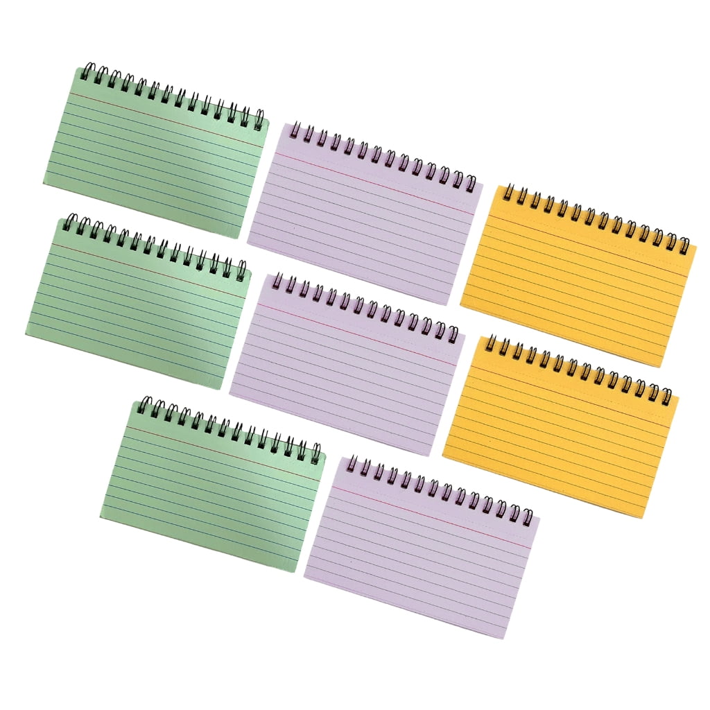 Jesscasday 8Pcs Coil-binding Small Notebooks Lined Pocket Notepads 5x3'' Small Writing Pad