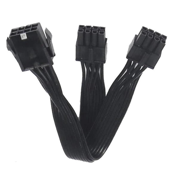 Jesscasday 8Pin Female to 8Pin 4+4Pin Male Cable 1 to 2 Splitter for CPU Power Adapter Cord Heat Resistant