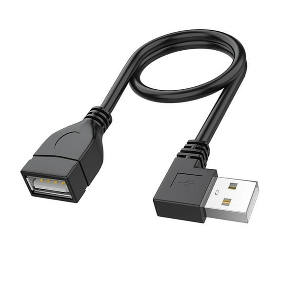 Jesscasday 90 Degree USB 2.0 Extension Cable Male to Female Short Cable for Laptop Keyboard