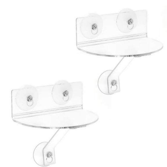 Jesscasday Acrylic Suction Cup Shelf for Windowsill Herb Indoor Succulents Display Rack