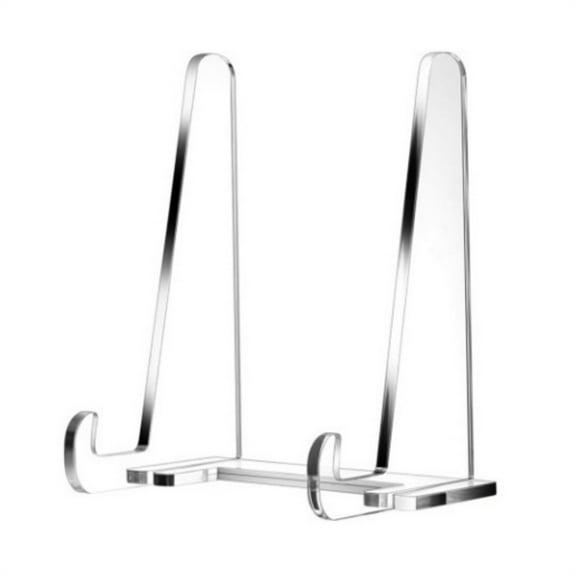 Jesscasday Acrylics Easel Display Stand 5.9Inch Clear Photo Display Stand Plate Stand for Plates Frame Book Photos Artwork Poster