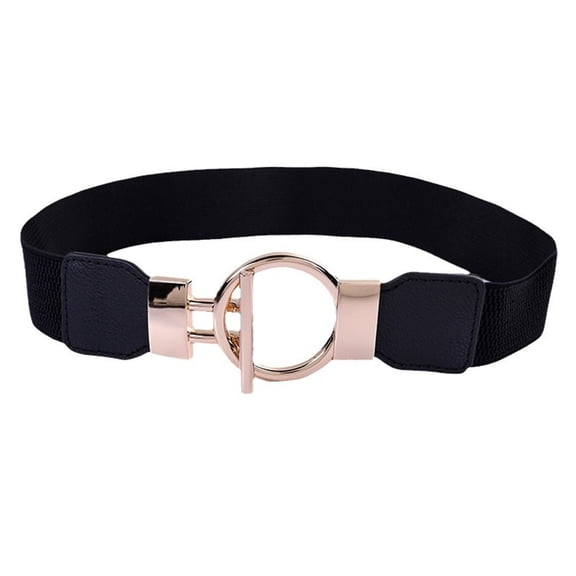 Jesscasday Adjustable Metal Buckles Belt Women Stretchy Waistband Casual Fashion Accessory