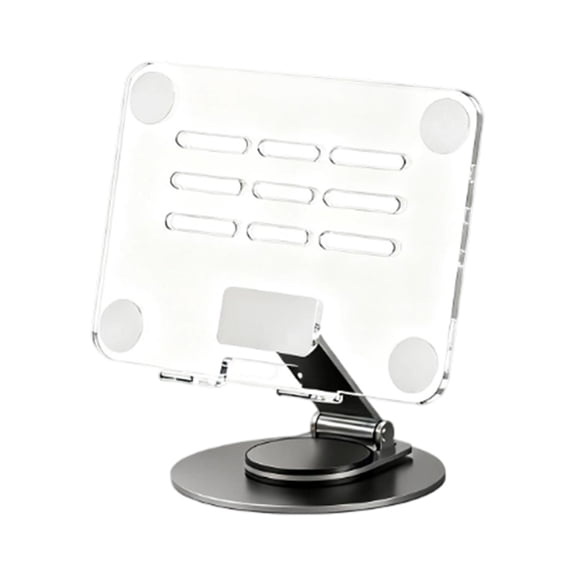 Jesscasday Adjustable Multiple Angle Tablet Holder Featuring Metal Frame And Clear Acrylic Base For Stable Viewing