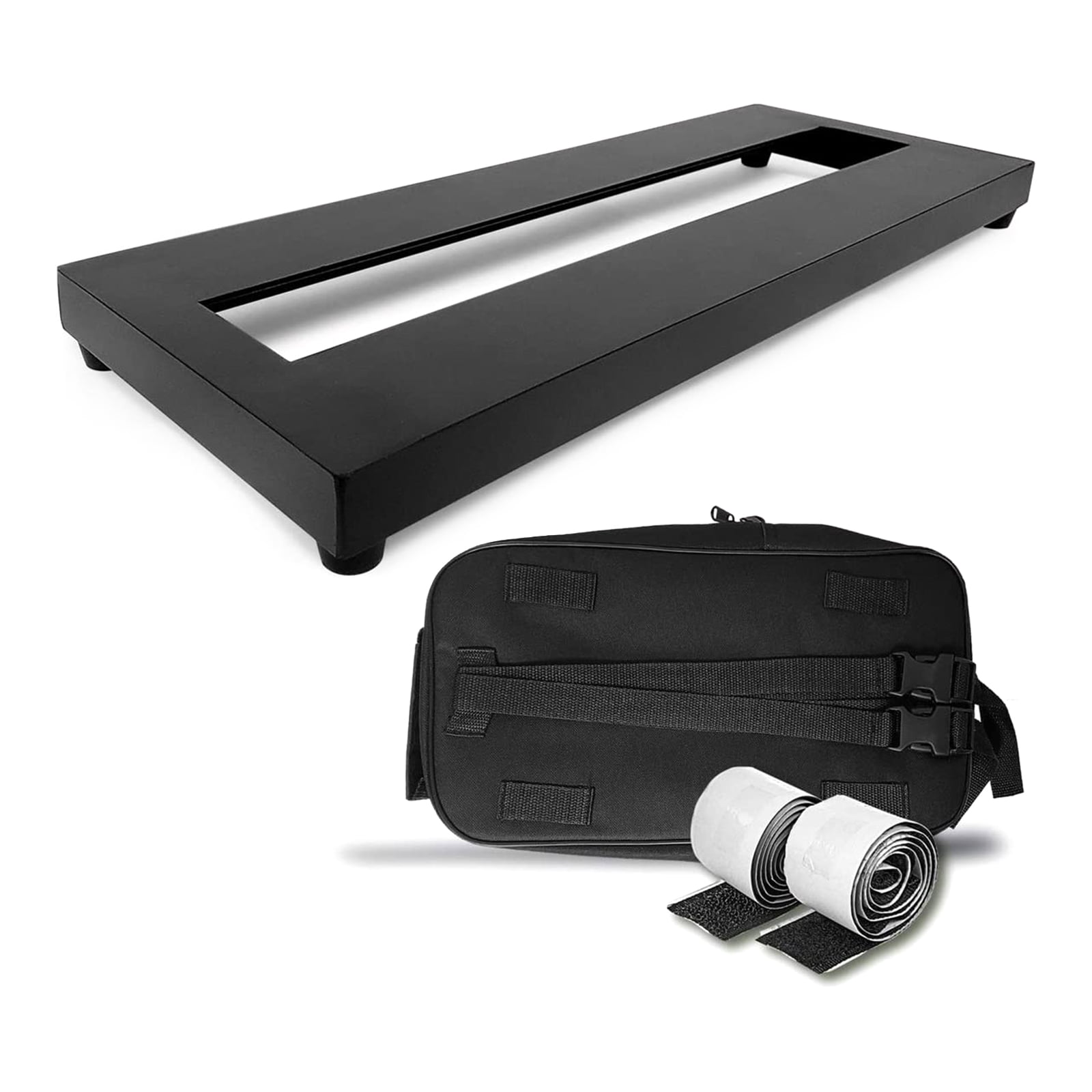 Jesscasday Aluminum Alloy Guitar Effects Pedal Board with Portable Pedalboard for Case Magic Tape Medium Size Guitar Effect Pedalbo