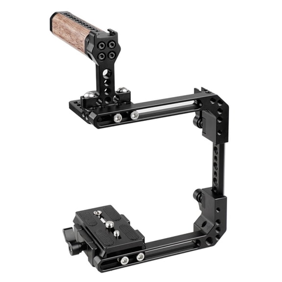 Jesscasday Aluminum Camera Cage Rig Quick Release Handle Ergonomic Design For Filmmaking