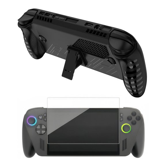 Jesscasday AntiFingerprint Silicone Case Protector And Reinforced Tempered Glass Film Shield For Modern Handheld Consoles