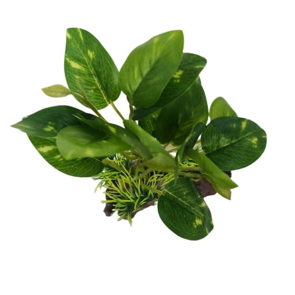 Jesscasday Aquarium Decor Driftwood Twigs Plastic Plants Underwater Aquatic Hide Leaves Ornaments for Fish for Tank Decoration