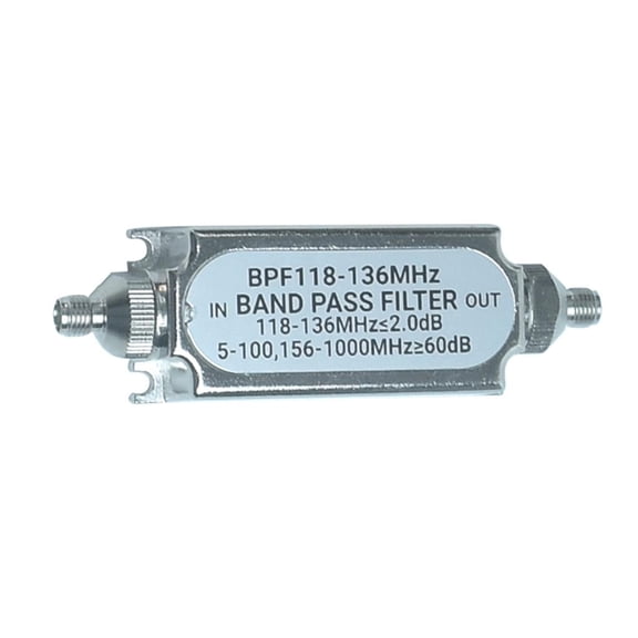 Jesscasday BPF118-136MHz 50ohm SMA Connect Band Pass Filter Bandpass Filter SMA BPF118