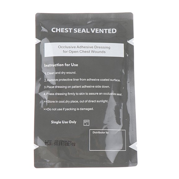 Jesscasday Chest Seal Vented First aids Patches Trauma Sticker for Open Chest Wounds
