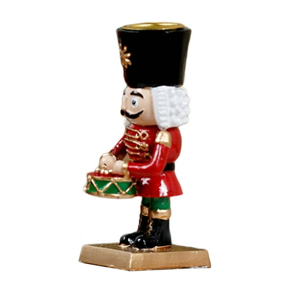 Jesscasday Christmas Nutcrackers Ornament Nutcrackers Figures Candle Holders Table Centerpieces Home Decors for Fireplaces Shelf
