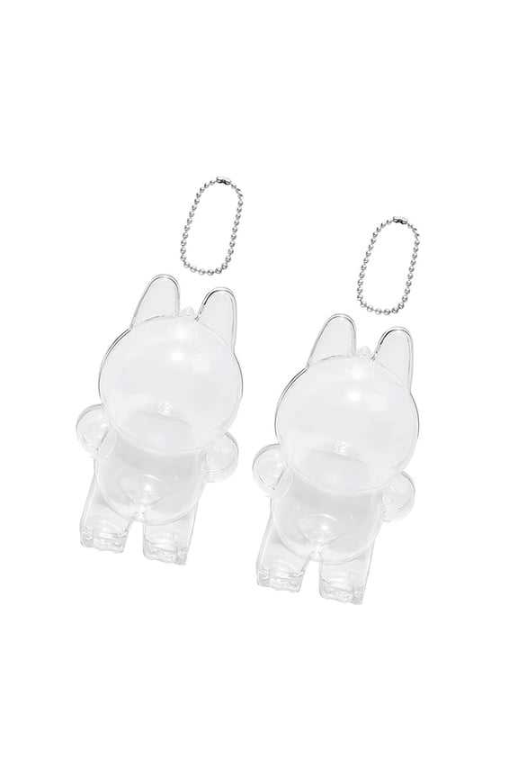 Clear Plastic Display Box For Collectible Keychains Compact Protective Case Prevents Scratches And Dust
